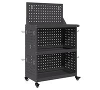 vidaXL Chariot à outils Noir 65 x 35 x 111 cm Acier peint par poudre