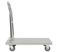 vidaXL Chariot à plate-forme Argenté 82 x 53 x 86 cm Acier inoxydable