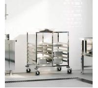 vidaXL Chariot à plateaux 12 bacs GN – 75×55×87 cm – acier inoxydable