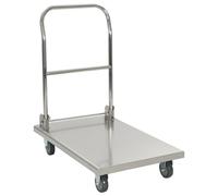 vidaXL Chariot à plateforme Argenté 82x53x86 cm Acier inoxydable