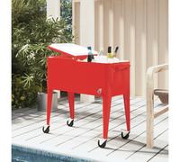 Vidaxl Chariot À Roulettes Pour Glacières Rouge 92x43x89 Cm