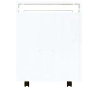 vidaXL Chariot de bureau Blanc brillant 60x45x60 cm Bois d'ingénierie