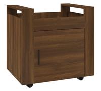 vidaXL Chariot de bureau Chêne marron 60x45x60 cm Bois d'ingénierie
