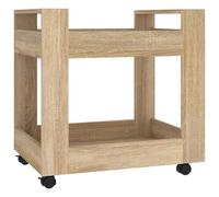 vidaXL Chariot de bureau Chêne sonoma 60x45x60 cm Bois d'ingénierie Marron
