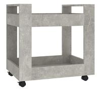 vidaXL Chariot de bureau Gris béton 60x45x60 cm Bois d'ingénierie