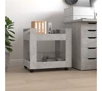 vidaXL Chariot de bureau Gris béton 60x45x60 cm Bois d'ingénierie816604 Gris G
