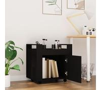 vidaXL Chariot de bureau Noir 60x45x60 cm Bois d'ingénierie