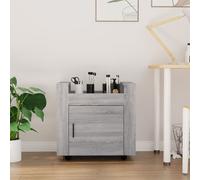 Chariot de Bureau Blanc Brillant 60x45x60 cm Bois Ingénierie Rangement vidaXL