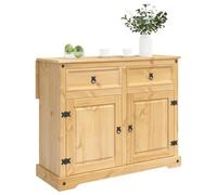 vidaXL Chariot de Cuisine 2 pcs Cire de Miel 112 x 70 x 91,5 cm, Chariot de Cuisine spacieux, îlot Rustique, Chariot Mobile, Rangement Pratique pour Maisons Modernes