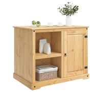 vidaXL Chariot de Cuisine 2 pcs Cire de Miel 112 x 77 x 91,5 cm, Chariot de Cuisine, Style Rustique, Grand Rangement, Chariot en Bois, Pratique, Organisation Intérieure, Essentiel à la Maison
