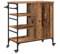 Vidaxl Chariot De Cuisine Bois Ancien 87,5x38,5x84,5 Cm En Bois D'ingénierie
