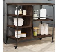 vidaXL Chariot de cuisine chêne marron 100x45x89,5cm bois d'ingénierie