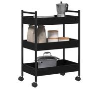 Desserte de cuisine - VIDAXL - Billot de cuisine - Bois d'ingénierie - Chêne noir - 50 x 30 x 70 cm