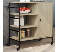 vidaXL Chariot de cuisine chêne sonoma bois d'ingénierie