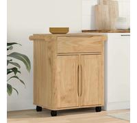 vidaXL Chariot de cuisine Cire marron 72,5 x 45 x 80 cm
