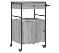 vidaXL Chariot de cuisine Sonoma gris – 56×43×89,5 cm – Bois d'ingénierie