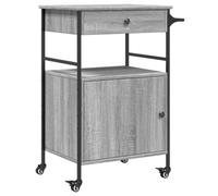 Chariot de cuisine sonoma gris 56x43x89,5 cm bois d ingénierie G
