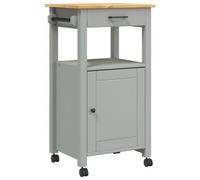 vidaXL Chariot de cuisine MONZA 48x40x90 cm bois massif de pin Marron