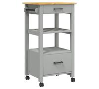 vidaXL Chariot de cuisine MONZA 48x40x90 cm bois massif de pin Marron