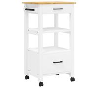 vidaXL Chariot de cuisine MONZA 48x40x90 cm bois massif de pin Marron