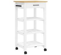 vidaXL Chariot de cuisine MONZA 48x40x90 cm bois massif de pin Marron