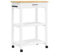 vidaXL Chariot de cuisine MONZA 60x40x90 cm bois massif de pin Marron