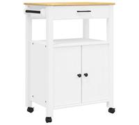 vidaXL Chariot de cuisine MONZA 60x40x90 cm bois massif de pin Marron