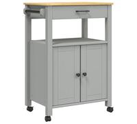 vidaXL Chariot de cuisine MONZA 60x40x90 cm bois massif de pin Marron