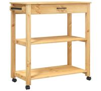 vidaXL Chariot de cuisine Monza 84 x 40 x 88,5 cm Bois massif de pin