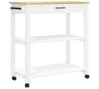 vidaXL Chariot de cuisine MONZA 84x40x90 cm bois massif de pin Marron