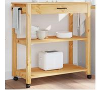 vidaXL Chariot de cuisine Monza 84 x 40 x 88,5 cm Bois massif de pin