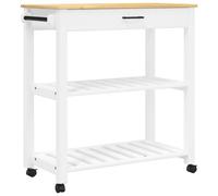 vidaXL Chariot de cuisine MONZA 84x40x90 cm bois massif de pin Marron