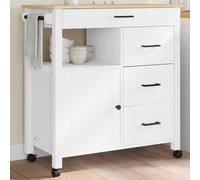 vidaXL Chariot de cuisine MONZA 84x40x90 cm bois massif de pin Marron