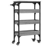 vidaXL Chariot de cuisine Sonoma gris - Bois d'ingénierie 53×20×76 cm