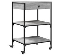 vidaXL Chariot de Cuisine Sonoma Gris 60x48x89,5 cm Bois d'ingénierie