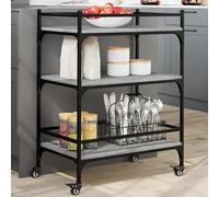 vidaXL Chariot de cuisine sonoma gris 65x40x86,5 cm bois d'ingénierie
