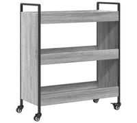 vidaXL Chariot de cuisine Sonoma gris 70x30x82 cm bois d'ingénierie avec roues