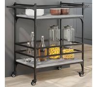vidaXL Chariot de cuisine sonoma gris 82x40x78,5 cm bois d'ingénierie