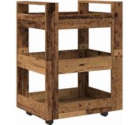 vidaXL Chariot de cuisine vieux bois 60 x 45 x 80 cm Bois composite