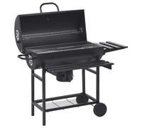 VidaXL Chariot De Grill Avec Roues Et Étagères Noir Acier 115x85x95 Cm