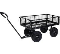 vidaXL Chariot de jardin noir 250 kg