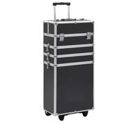 vidaXL Chariot de maquillage – Aluminium – Noir