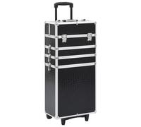 Vidaxl Chariot De Maquillage Aluminium Noir Avec Motif De Crocodile