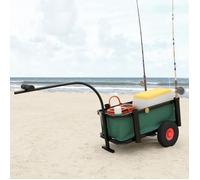 vidaXL Chariot de pêche avec sac noir acier 153604