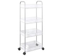 vidaXL Chariot de Rangement à 4 Niveaux Transparent Acrylique