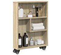 vidaXL Chariot de rangement étroit chêne sonoma bois d'ingénierie Marron