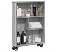 vidaXL Chariot de rangement étroit sonoma gris bois d'ingénierie Marron