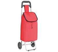 Chariot De Shopping Vidaxl Avec Roues Rouge 35 L