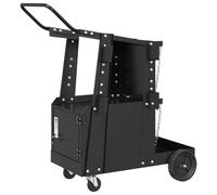 vidaXL Chariot de soudage en Acier Noir, 90 x 46 x 96 cm. Super Robuste avec des Roues verrouillables, Parfait pour l'intérieur ou l'extérieur. Fini Mat, C'est Un Support Polyvalent pour Ton Atelier