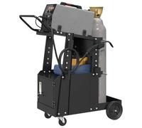 vidaXL Chariot de soudage Noir 91 x 47 x 96 cm Acier, Chariot de soudage Robuste, Chariot Industriel avec Roues verrouillables, Finition Lisse, Transport d'outils pour l'atelier